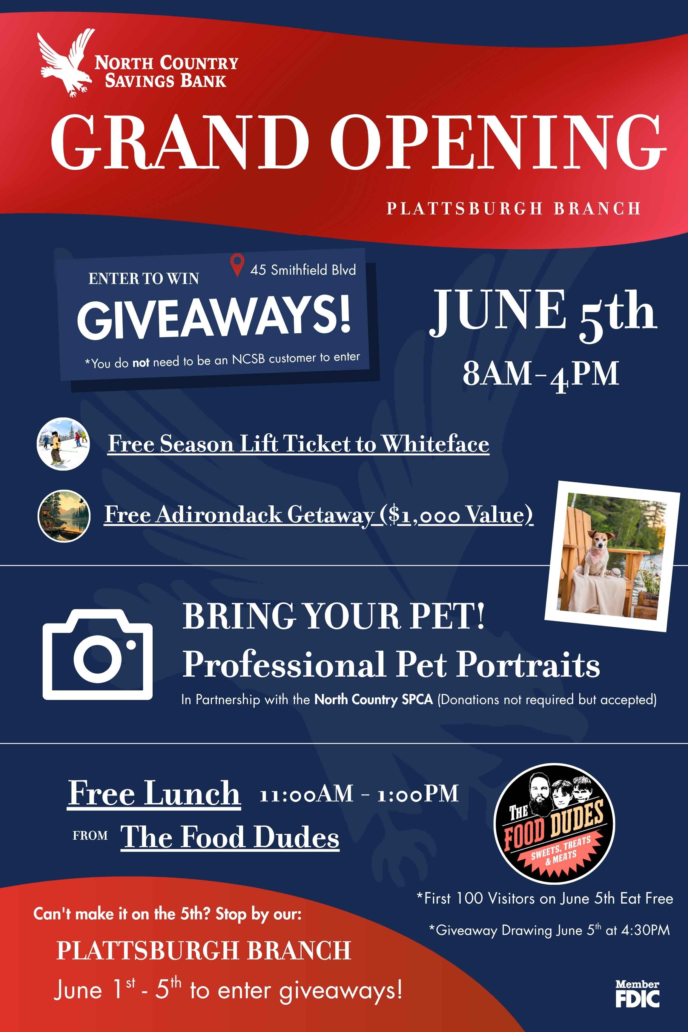 Grand Opening in Plattsburgh Graphic