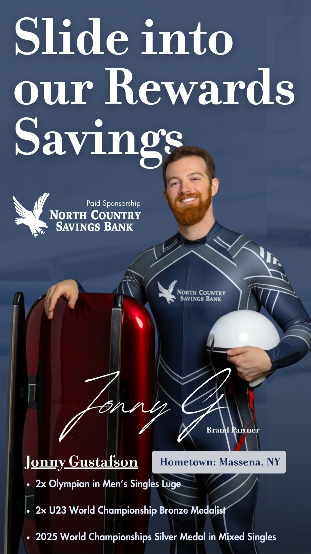 Jonny Gustafson sponsored Rewards Savings Ad