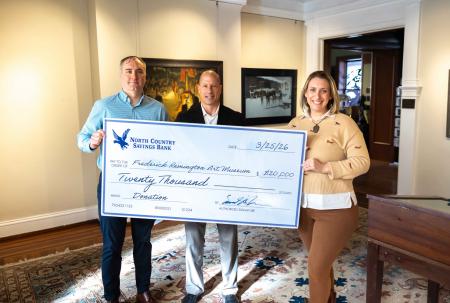 Donation Picture, NCSB Delivering the Donation Check to the Frederic Remington Art Museum